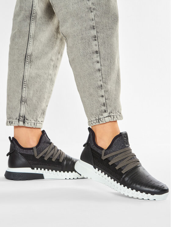 ECCO Sneakersy ECCO Zipflex W 80374301001 Czarny