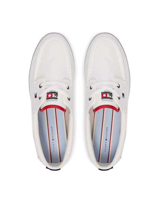 Tommy Hilfiger Tenis superge Tommy Hilfiger Th Boat Vulc Sneaker Canvas FM0FM05877 Bela