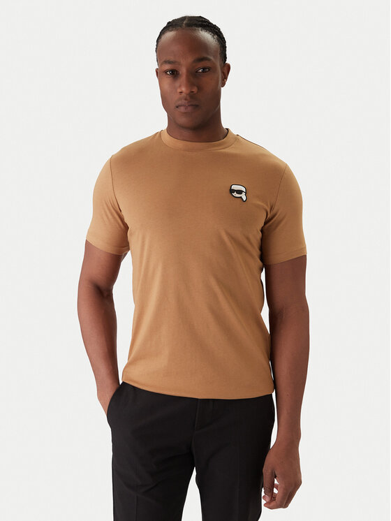 KARL LAGERFELD KARL LAGERFELD Camiseta 755710 561224 Beis Regular Fit