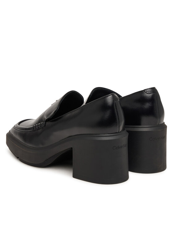 Calvin Klein Обувки Calvin Klein Block Heel Loafer Lth Hdw HW0HW03176 Черен