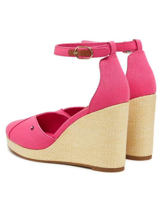 Tommy Hilfiger Zapatos hasta el tobillo Tommy Hilfiger Flag High Wedge Espad Closed Toe FW0FW08494 Rosa