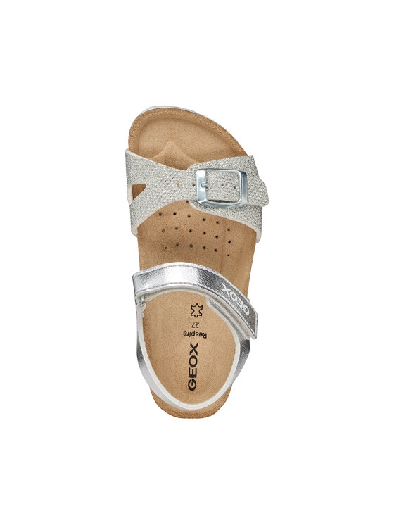 Geox Basutės Geox J Adriel Girl J028MC 0BNEW C1007 S Sidabrinė