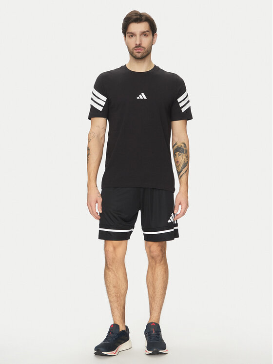 adidas adidas Футболка Future Icons 3-Stripes JD4877 Чорний Regular Fit
