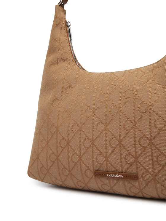 Calvin Klein Kabelka Calvin Klein Emblem Jacquard LV04F3635G Hnědá