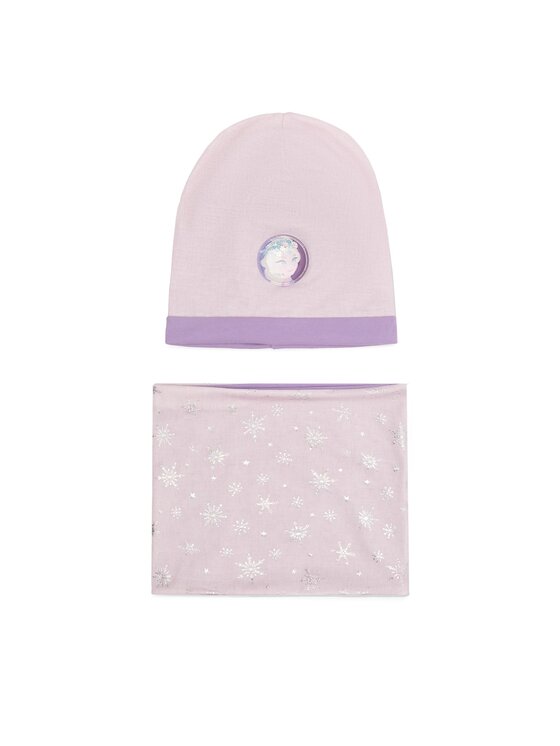 Frozen Set čepice a tunelová šála Frozen ACCCS-AW23-36DFR Fialová