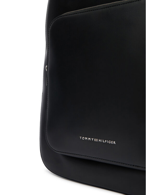 Tommy Hilfiger Zaino Tommy Hilfiger Th Business Leather Backpack AM0AM14162 Nero