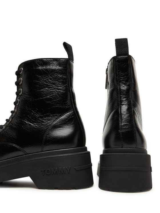 Tommy Jeans Зимни обувки Tommy Jeans Tjw Chunky Shiny EN0EN02848 Черен