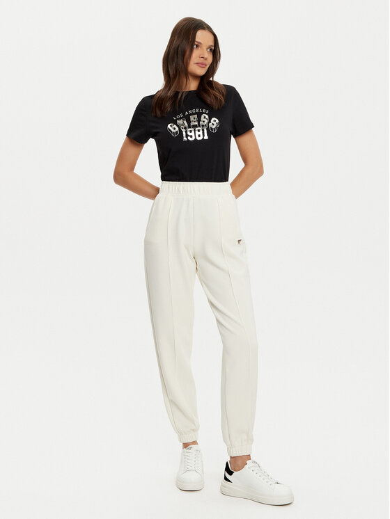 Guess Guess Футболка V5RI06 I3Z14 Чорний Regular Fit