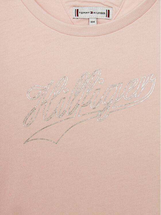 Tommy Hilfiger Tommy Hilfiger Póló Hilfiger Script Tee S/S KG0KG07714 Rózsaszín Regular Fit