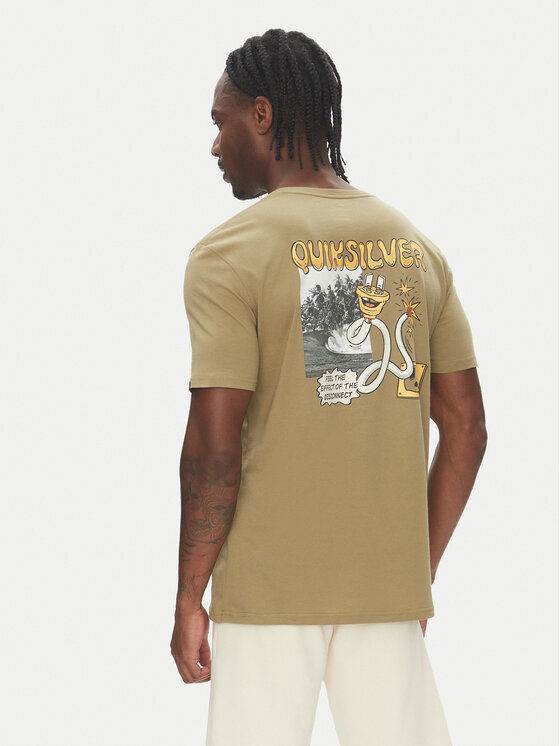 Quiksilver Quiksilver Футболка Ev Disconnect Effects EQYZT08049 Хакі Regular Fit