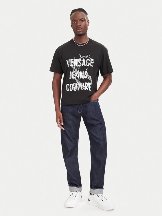Versace Jeans Couture Versace Jeans Couture Camiseta 80GAHC01 CJ01C Negro Regular Fit