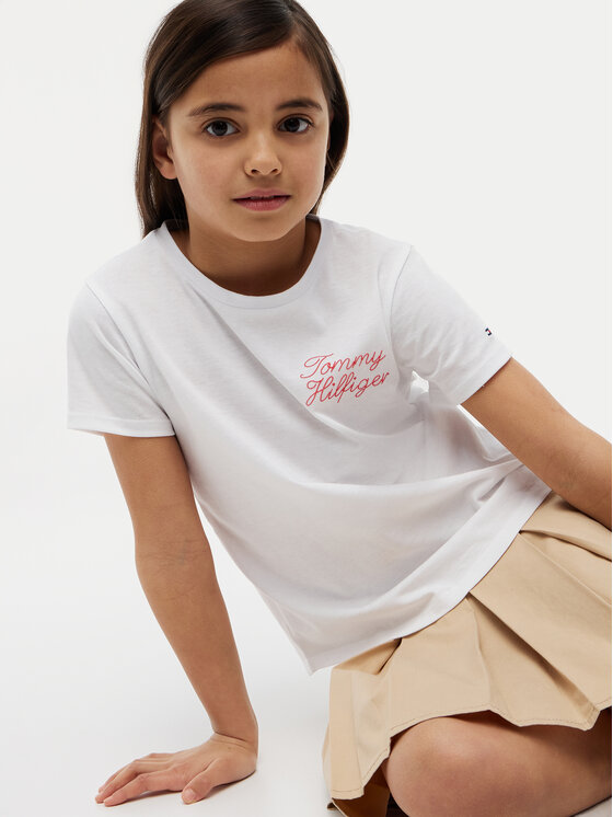 Tommy Hilfiger Tommy Hilfiger Camiseta KG0KG09454 Blanco Regular Fit