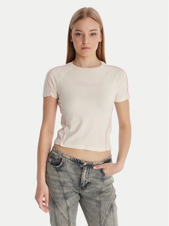 Guess Guess Camiseta W6RI39 KCBF1 Écru Regular Fit