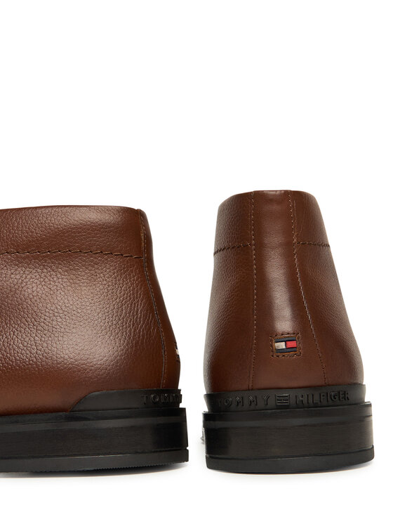 Tommy Hilfiger Polacchine Tommy Hilfiger Corporate Hilfiger Lth Boot FM0FM05697 Marrone