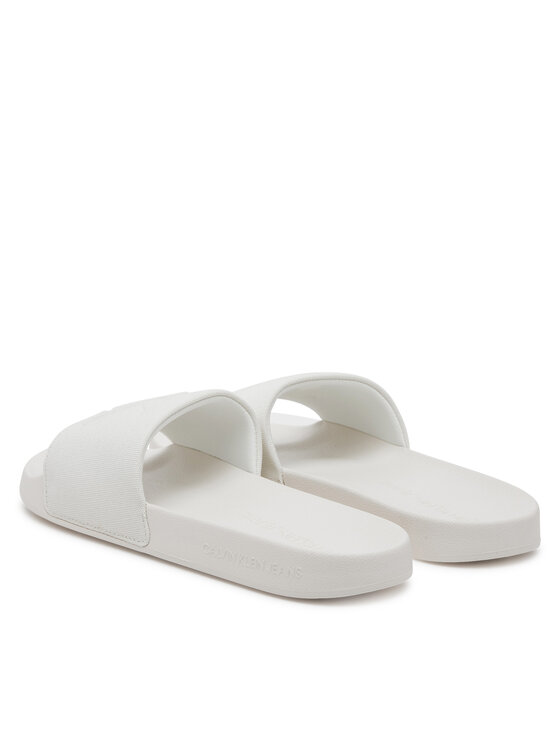 Calvin Klein Jeans Чехли Calvin Klein Jeans Slide Hf Mono Cv YM0YM01282 Бял