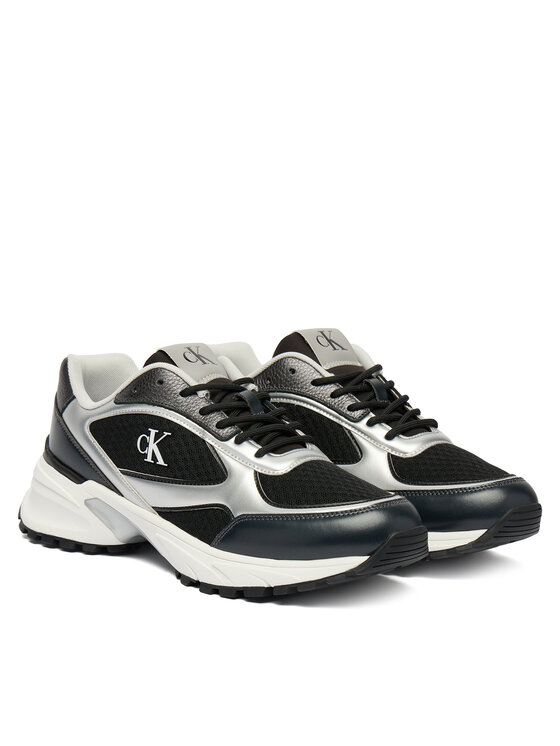 Calvin Klein Сникърси Calvin Klein Hike Runner Laceup Mesh Mix Met YM0YM01402 Черен