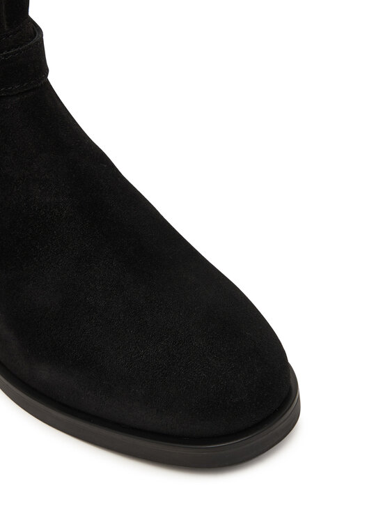 Tommy Hilfiger Čizme Tommy Hilfiger Th Buckle Riding Suede Bootie FW0FW09047 Crna