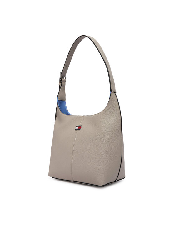 Tommy Jeans Geantă Tommy Jeans Tjw City Bucket AW0AW19062 Bej deschis
