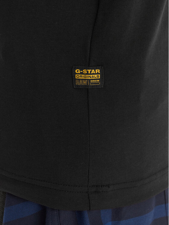 G-Star Raw G-Star Raw Camiseta Text Chest D25968-C506 Negro Regular Fit