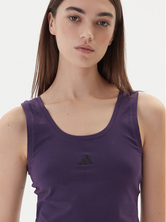 adidas adidas Топ Essentials Small Logo KB7127 Фіолетовий Slim Fit