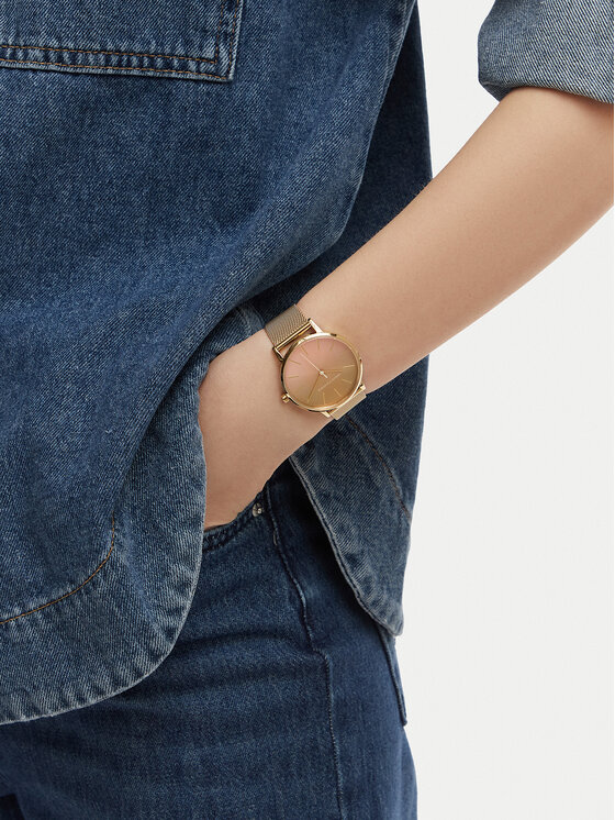 Armani Exchange Zegarek Armani Exchange Lola AX5619 Złoty