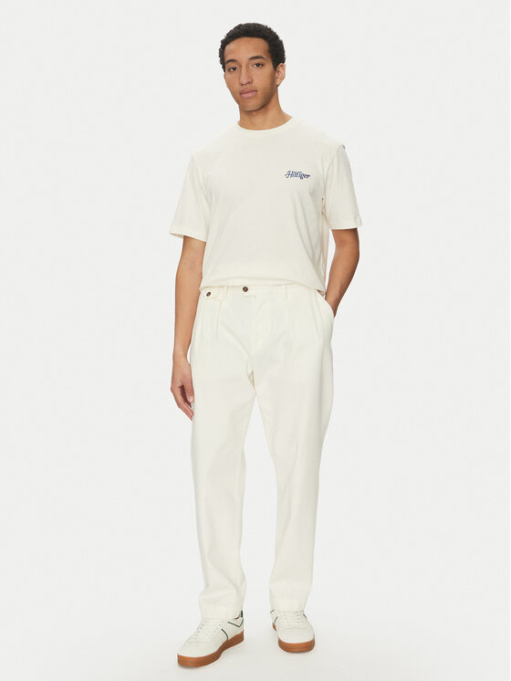 Tommy Hilfiger Tommy Hilfiger Majica Summer Photo MW0MW38643 Bež Regular Fit
