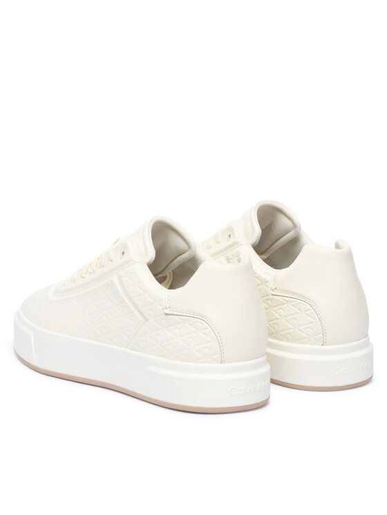 Calvin Klein Laisvalaikio batai Calvin Klein Basket Cup Oxf Lup Hf HM0HM02132 Kreminė