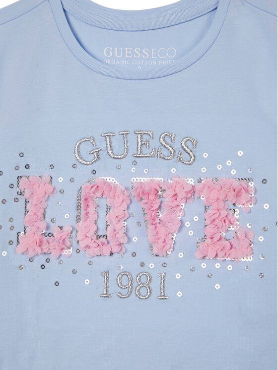 Guess Guess Camiseta K6RI24 K6YW4 Azul Regular Fit