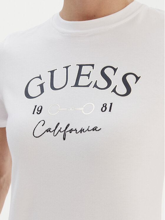 Guess Guess Majica V6RI02 J1314 Bela Regular Fit