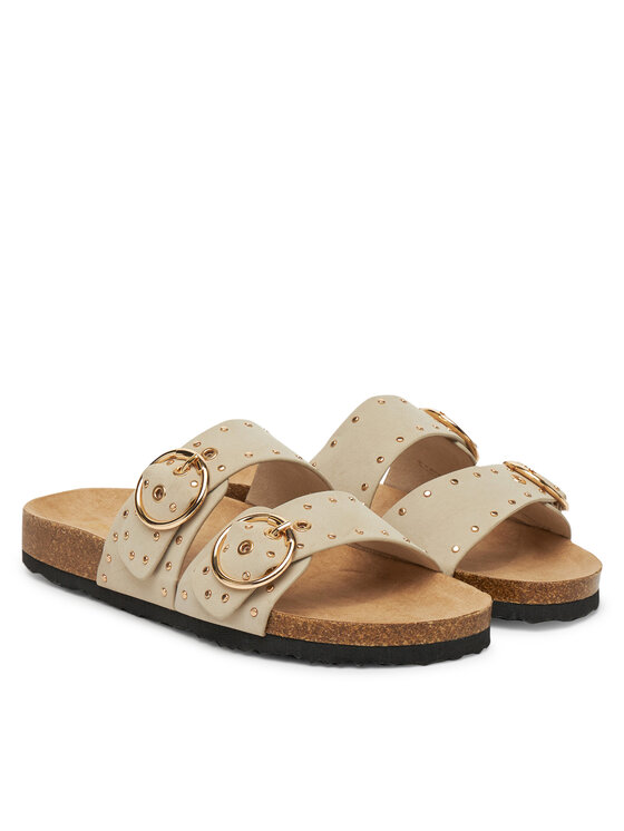 ONLY Shoes Natikači ONLY Shoes Onlmaxi-15 Pu Studs Buckle 15341190 Écru