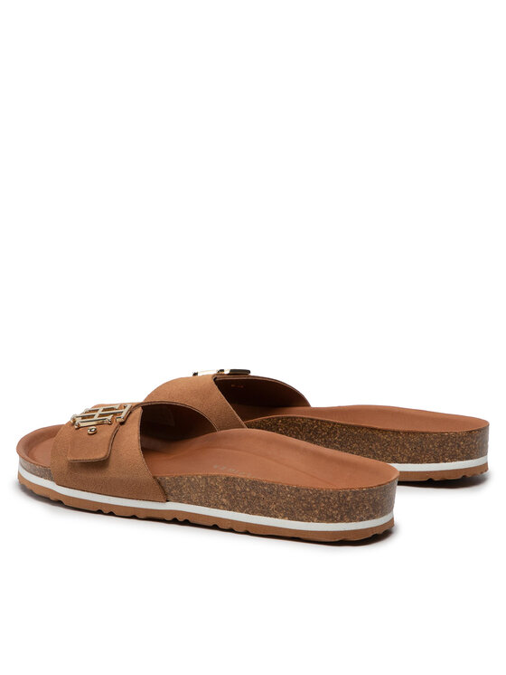 Tommy Hilfiger Natikače Tommy Hilfiger Th Molded Footbed Flat Sandal FW0FW06244 Smeđa