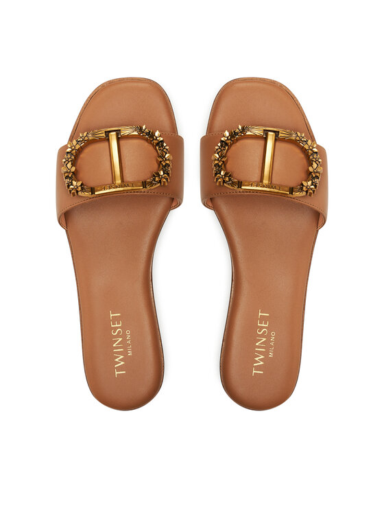 TWINSET Natikače TWINSET 241TCP222 Smeđa
