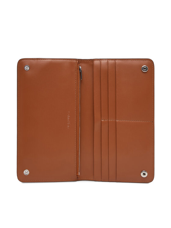Calvin Klein Portafoglio Calvin Klein Foil Logo Passport Longfold LV04F1205G Marrone