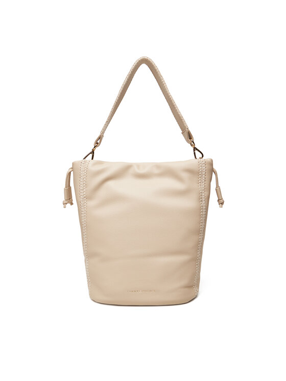 Tommy Hilfiger Ročna torba Tommy Hilfiger Th Soft Summer Bucket AW0AW17540 Bež