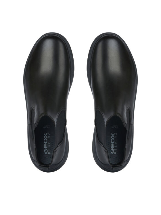 Geox Kotníková obuv s elastickým prvkem Geox U Portello U36E1A 00043 C9999 Černá