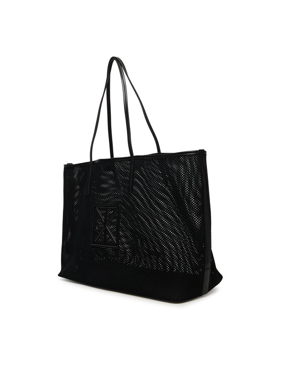 Calvin Klein Torbica Calvin Klein Emblem Mesh Xl Tote LV04F3422G Crna