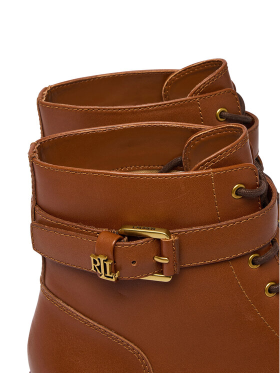 LAUREN RALPH LAUREN Šnurovacia obuv LAUREN RALPH LAUREN Allyson Logo Bo Bte 802P12046002 Hnedá