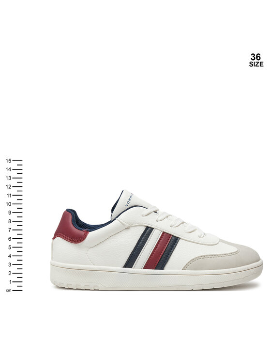 Tommy Hilfiger Sportcipők Tommy Hilfiger Stripes Low Cut Lace-Up Sneaker T3X9-33645-1269 Fehér