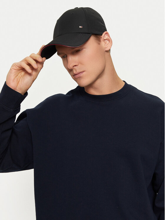 Tommy Hilfiger Cepure ar nagu Tommy Hilfiger Corp 6 Panel AM0AM13336 Melns