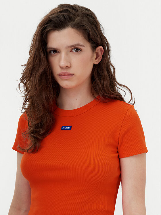 HUGO HUGO T-shirt Baby 50510749 Arancione Slim Fit