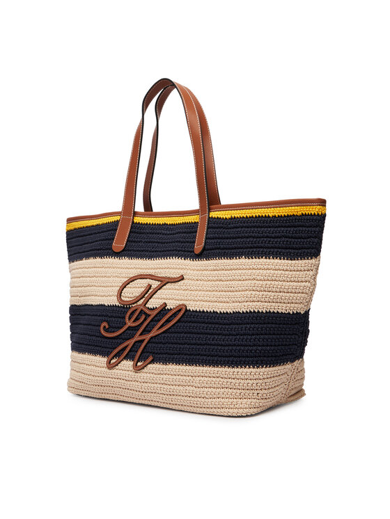 Tommy Hilfiger Rankinė Tommy Hilfiger Th Nautical Tote Crochet Str AW0AW18816 Spalvota