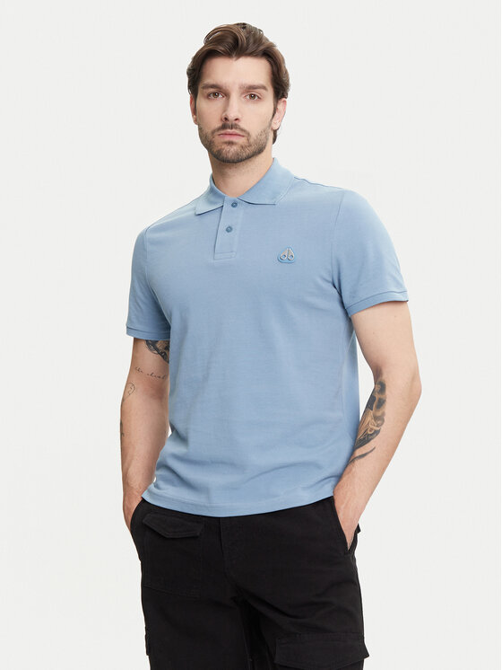 Moose Knuckles Moose Knuckles Поло Everett M34MT712 Голубий Slim Fit