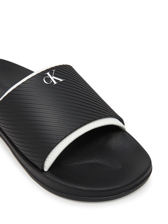 Calvin Klein Jeans Ciabatte Calvin Klein Jeans Slide Rubber Neoprene Text YM0YM01234 Nero