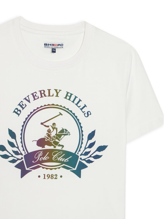 Beverly Hills Polo Club Beverly Hills Polo Club Camiseta W126-BHBTS-1055-01X Blanco Regular Fit