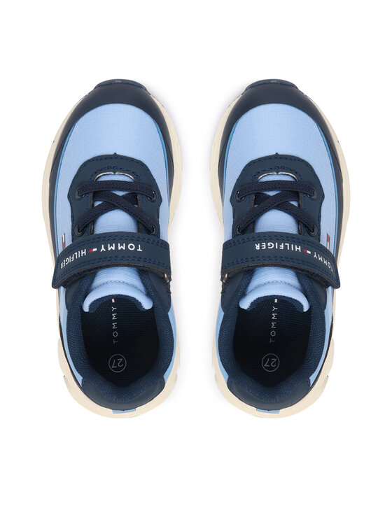 Tommy Hilfiger Sneakersy Tommy Hilfiger Low Cut Lace-Up/Velcro Sneaker T1X9-35260-1844 M Niebieski