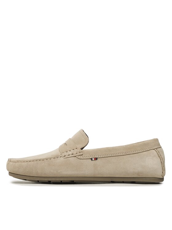 Tommy Hilfiger Mokaszin Tommy Hilfiger Casual Hilfiger Suede Driver FM0FM04271 Bézs