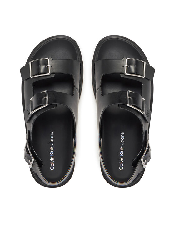 Calvin Klein Jeans Sandalias Calvin Klein Jeans Flat Molded Sandal Buckle YW0YW01785 Negro