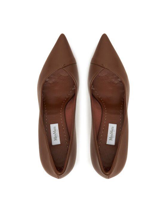 Max Mara Čevlji z visoko peto Max Mara Phyllis 2524526191600 Rjava