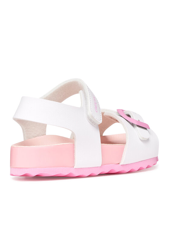 Geox Basutės Geox B Sandal Chalki Girl B652RA 000BC C0406 M Balta