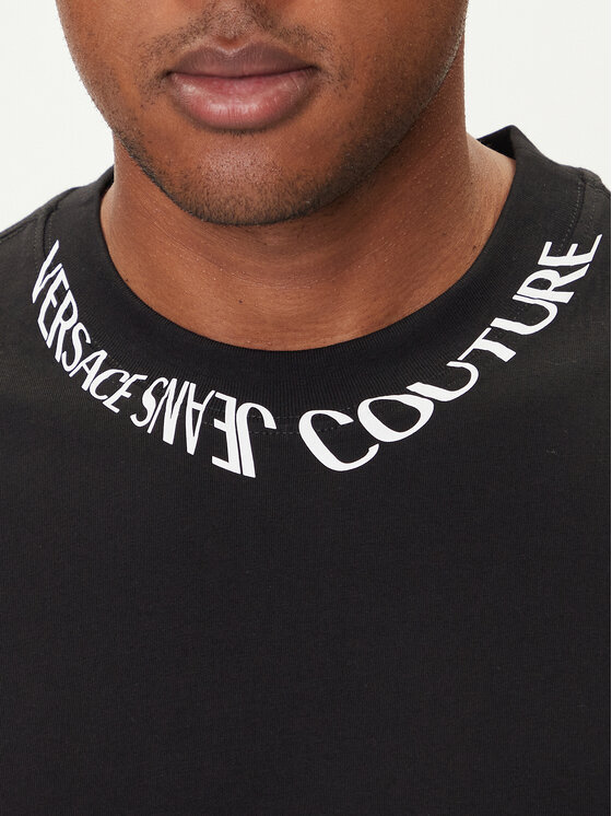 Versace Jeans Couture Versace Jeans Couture Camiseta 79GAHP03 CJ01P Negro Regular Fit